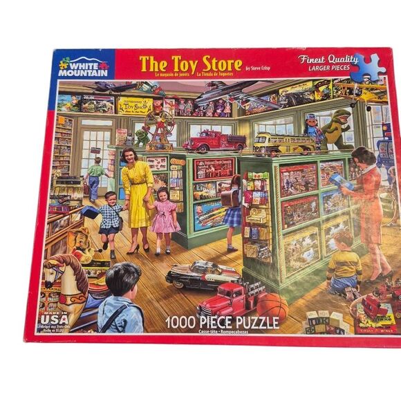 White Mountain The Toy Store by Steve Crisp Vintage 1000 pc Jigsaw Puzzle - Picture 5 of 7